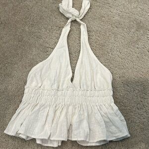 White halter top, size small